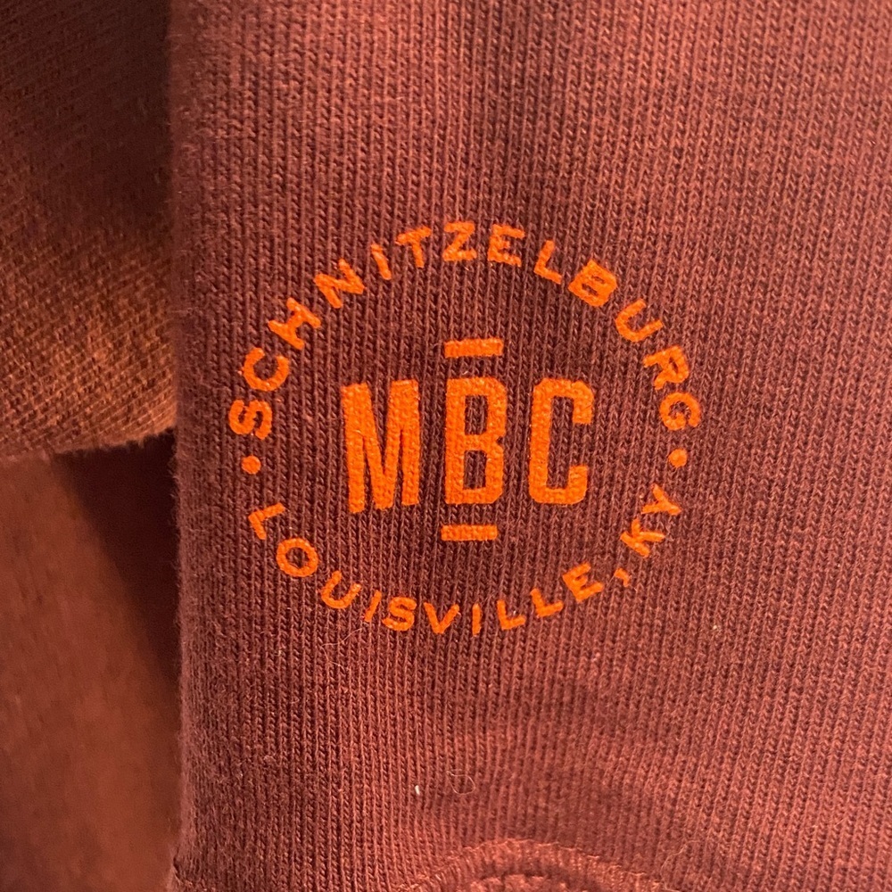 Monnik Beer Co Louisville Graphic Sweatshirt Craft Brewery Burgundy Small - Picture 5 of 10